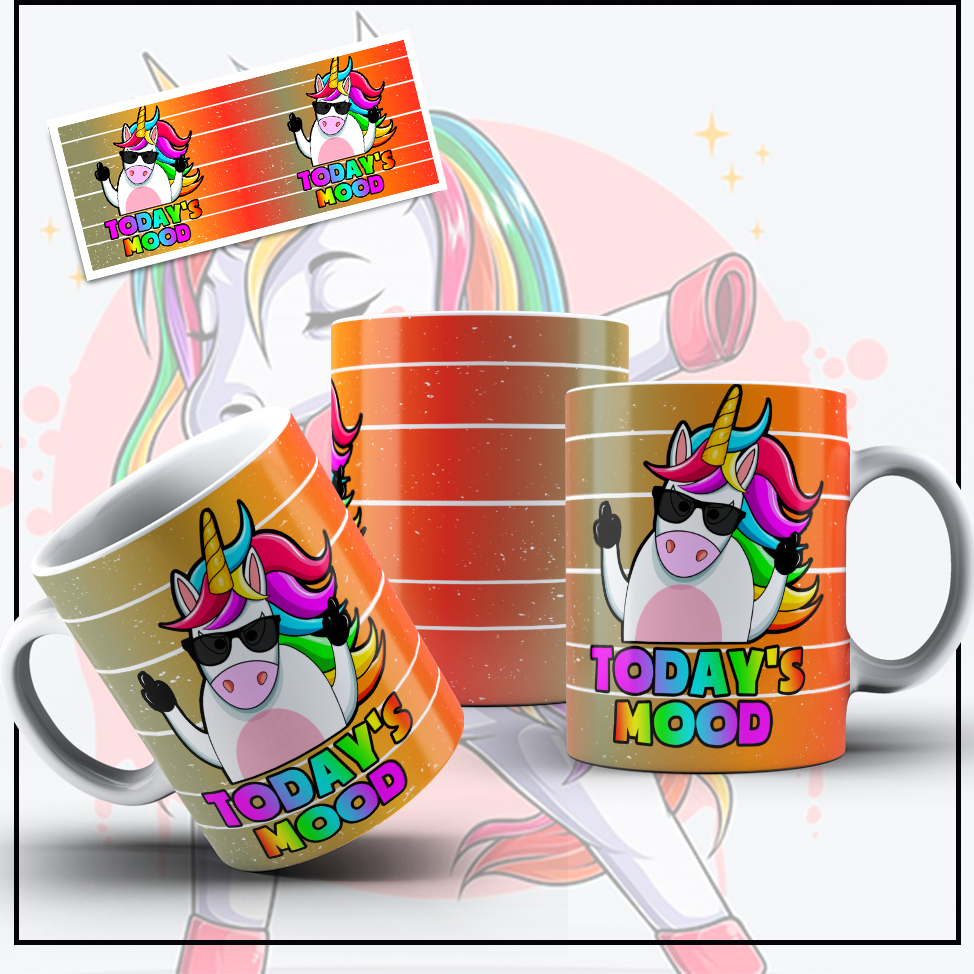 Today's Mood Funny Unicorn Coffee Mug