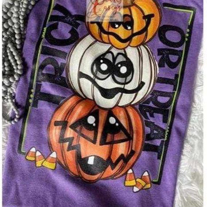 Trick Or Treat Pumpkin Personalize With Name -T-shirts Crafty Casey's