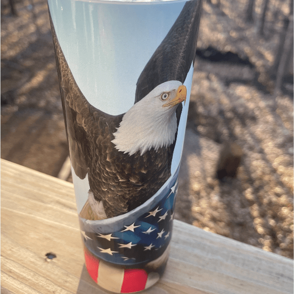 U.S. Flag American Eagle Drink Tumbler Crafty Casey's