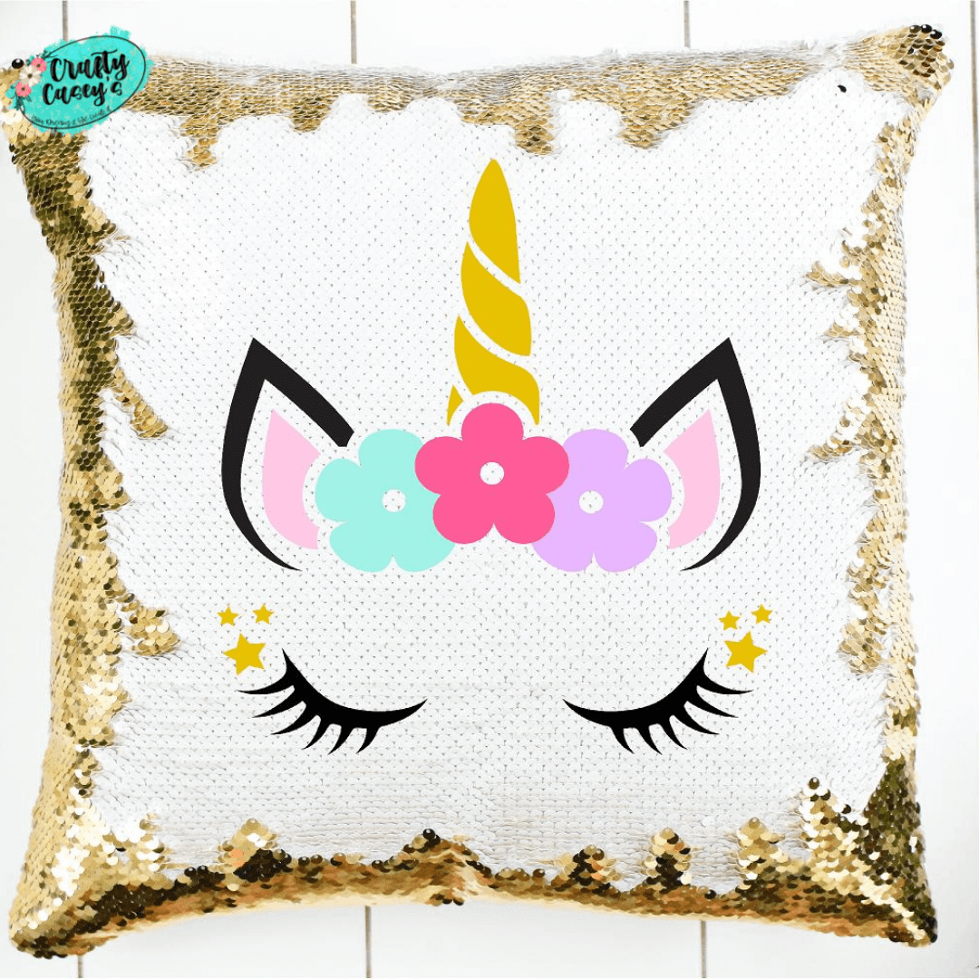 Unicorn Sequin Pillow Cover-Personalize