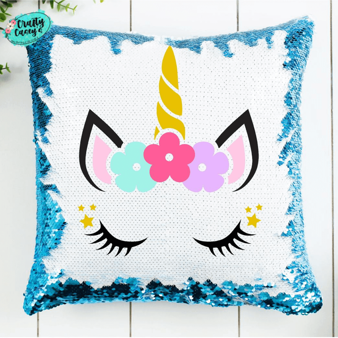 Unicorn Sequin Pillow Cover-Personalize