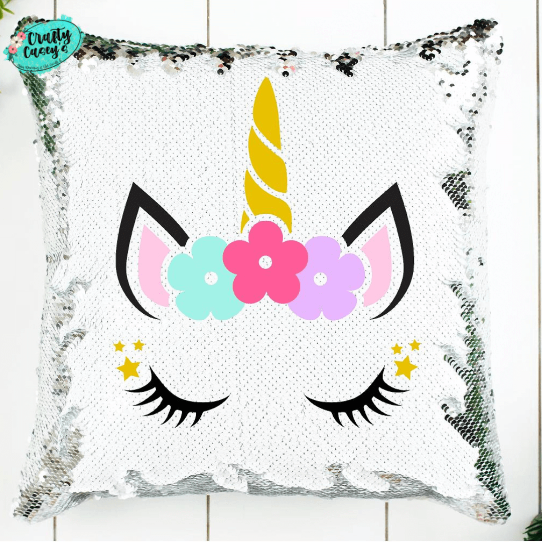 Unicorn Sequin Pillow Cover-Personalize