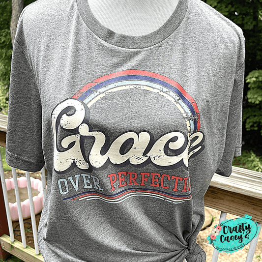Vintage Grace Over Perfection Spiritual Unisex T-shirts