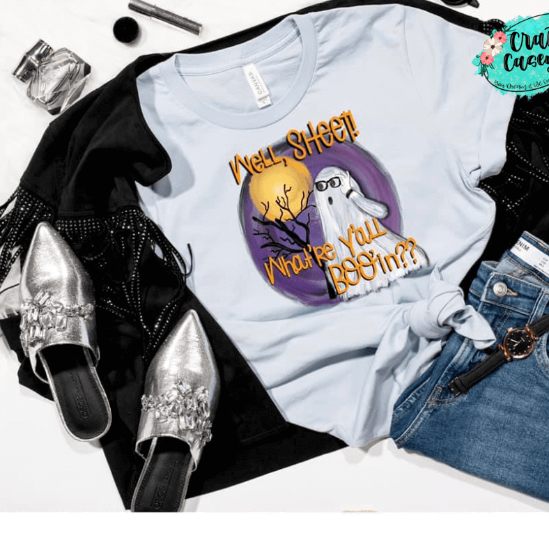 Well Sheets What Y'all Boo in Halloween -Funny Unisex T-shirts Crafty Casey's