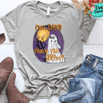 Well Sheets What Y'all Boo in Halloween -Funny Unisex T-shirts Crafty Casey's