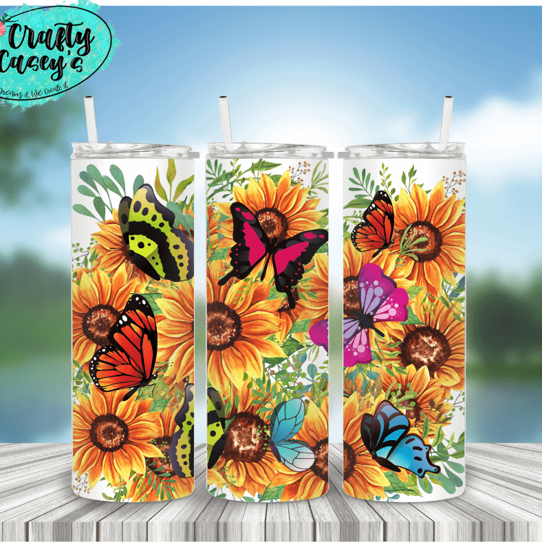World Of Butterfly's Inspirational - Drink Tumbler Crafty Casey's