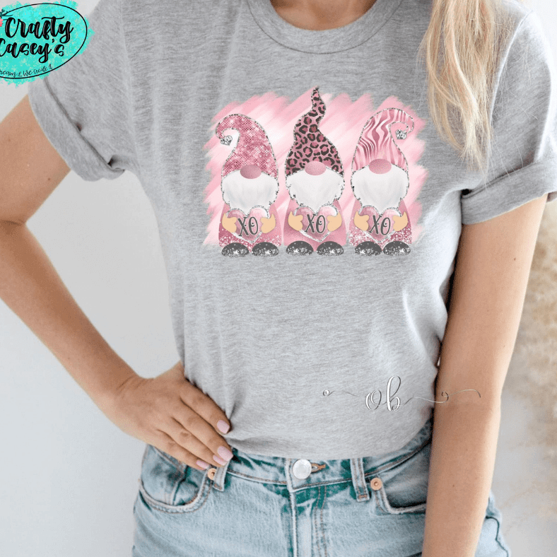 XO XO Pink Love Gnome's Valentine's -T-shirt