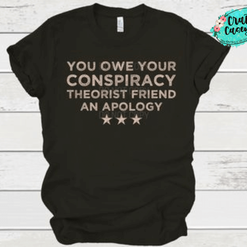 You Owe Your Conspiracy Friends An Apology Adult Humor Tee