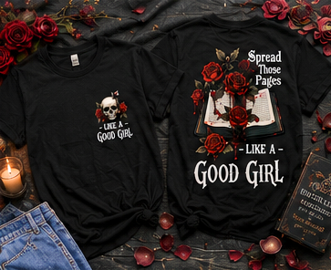 Spread Those Pages Like A Good Girl Shirt | Dark Romance Reader Shirt | BookTok Apparel | Reader Gift | Book Lover Tee |
