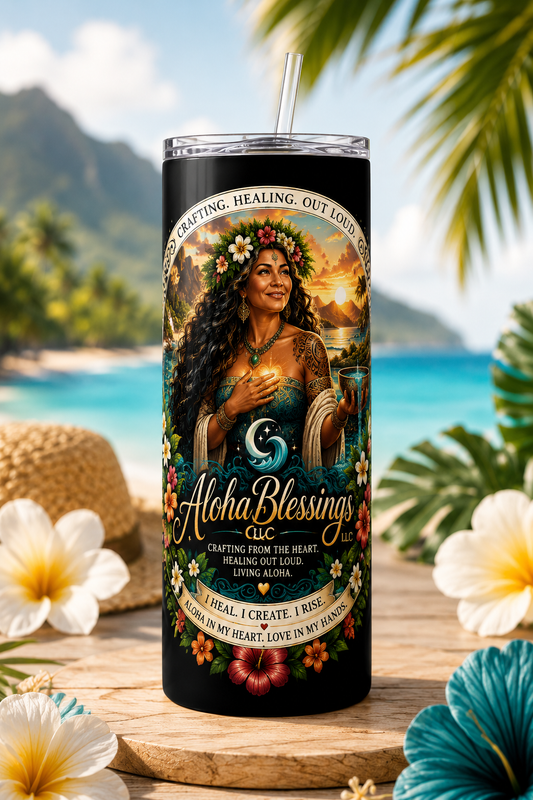 Aloha Blessings LLC – "Crafting. Healing. Out Loud." Skinny Tumbler